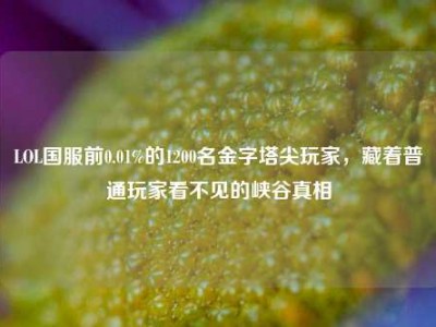 LOL国服前0.01%的1200名金字塔尖玩家，藏着普通玩家看不见的峡谷真相