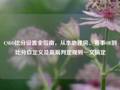 CSGO比分设置全指南，从本地建房、赛事OB到比分自定义及赢局判定规则一文搞定