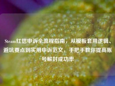 Steam红信申诉全流程指南，从模板套用逻辑、避坑要点到实用申诉范文，手把手教你提高账号解封成功率