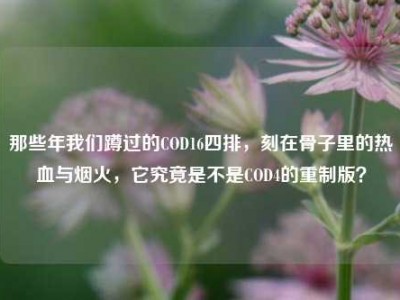 那些年我们蹲过的COD16四排，刻在骨子里的热血与烟火，它究竟是不是COD4的重制版？