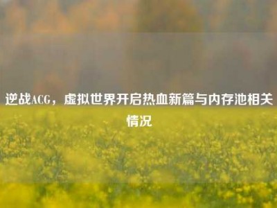逆战ACG，虚拟世界开启热血新篇与内存池相关情况