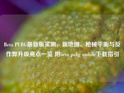Beta PUBG最新版实测，新地图、枪械平衡与反作弊升级亮点一览 附beta pubg mobile下载指引