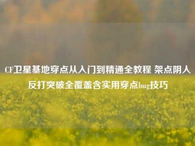 CF卫星基地穿点从入门到精通全教程 架点阴人反打突破全覆盖含实用穿点bug技巧