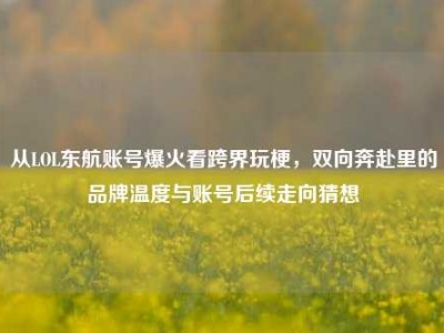 从LOL东航账号爆火看跨界玩梗，双向奔赴里的品牌温度与账号后续走向猜想