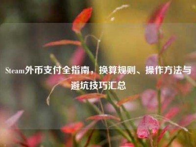 Steam外币支付全指南，换算规则、操作方法与避坑技巧汇总