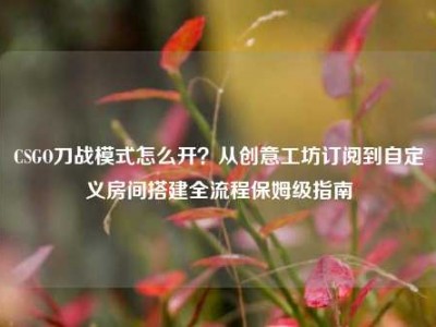 CSGO刀战模式怎么开？从创意工坊订阅到自定义房间搭建全流程保姆级指南