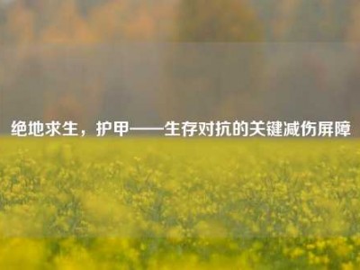 绝地求生，护甲——生存对抗的关键减伤屏障