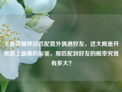 王者荣耀峡谷匹配意外偶遇好友，这大概是开黑路上最暖的彩蛋，那匹配到好友的概率究竟有多大？