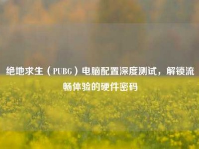 绝地求生（PUBG）电脑配置深度测试，解锁流畅体验的硬件密码