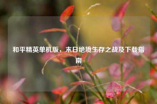 和平精英单机版,末日绝境生存之战及下载指南