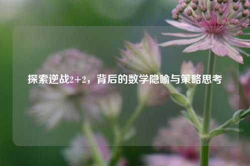 探索逆战2+2，背后的数学隐喻与策略思考