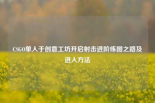 CSGO单人于创意工坊开启射击进阶练图之路及进入方法
