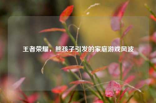 王者荣耀,熊孩子引发的家庭游戏风波