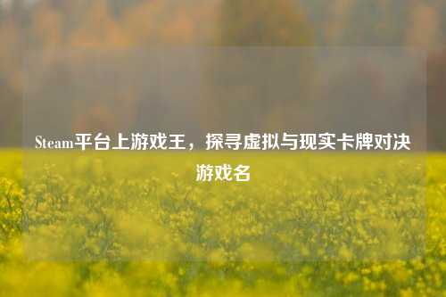 Steam平台上游戏王，探寻虚拟与现实卡牌对决游戏名