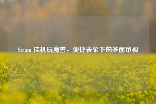 Steam 挂机玩魔兽，便捷表象下的多面审视