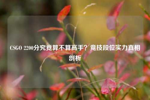 CSGO 2200分究竟算不算高手？竞技段位实力真相剖析