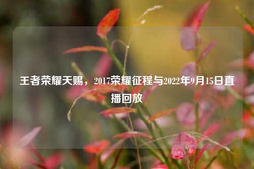 王者荣耀天赐,2017荣耀征程与2022年9月15日直播回放