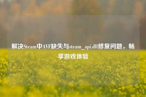 解决Steam中AVF缺失与steam_api.dll修复问题,畅享游戏体验