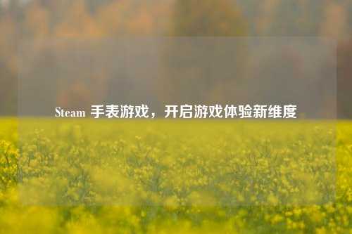 Steam 手表游戏,开启游戏体验新维度