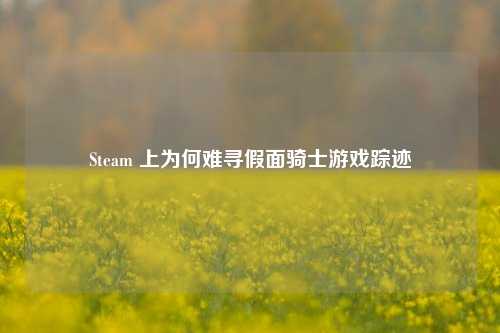Steam 上为何难寻假面骑士游戏踪迹