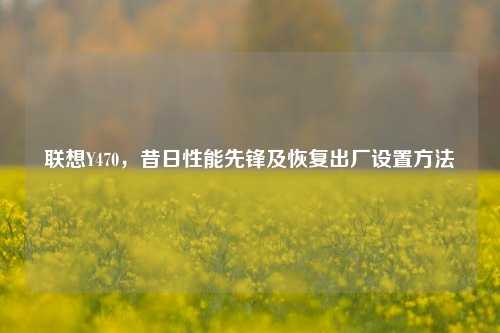 联想Y470,昔日性能先锋及恢复出厂设置方法