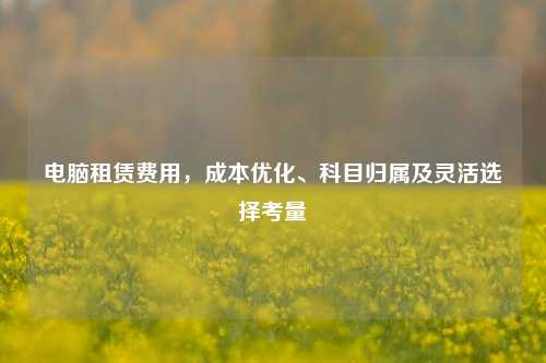 电脑租赁费用,成本优化、科目归属及灵活选择考量
