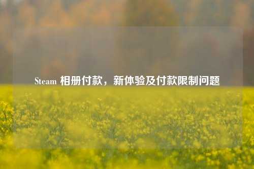 Steam 相册付款，新体验及付款限制问题