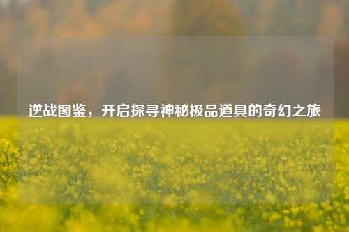 逆战图鉴，开启探寻神秘极品道具的奇幻之旅