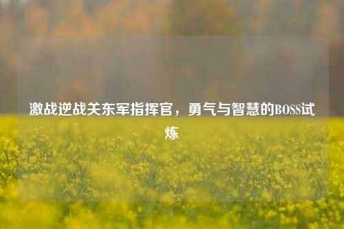 激战逆战关东军指挥官，勇气与智慧的BOSS试炼