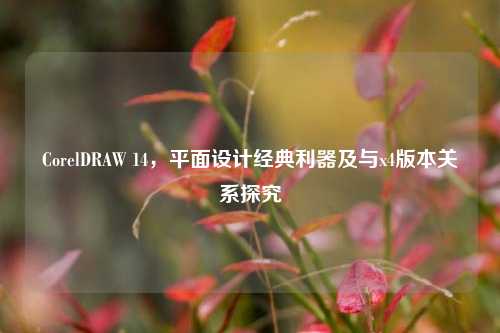 CorelDRAW 14，平面设计经典利器及与x4版本关系探究