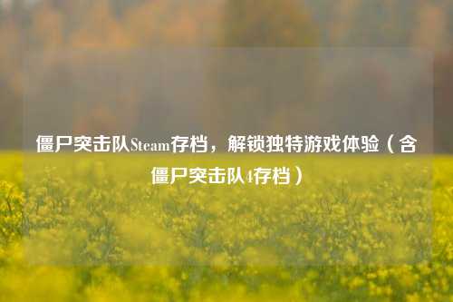 僵尸突击队Steam存档，解锁独特游戏体验（含僵尸突击队4存档）