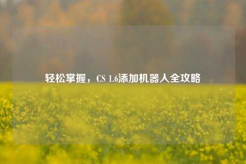 轻松掌握,CS 1.6添加机器人全攻略