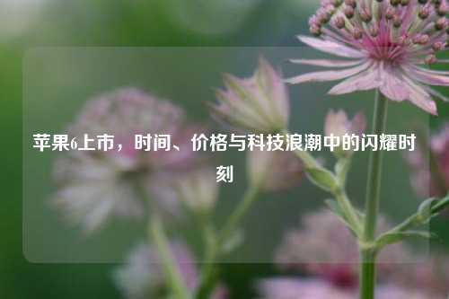 苹果6上市,时间、价格与科技浪潮中的闪耀时刻