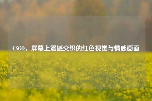 CSGO,屏幕上震撼交织的红色视觉与情感画面