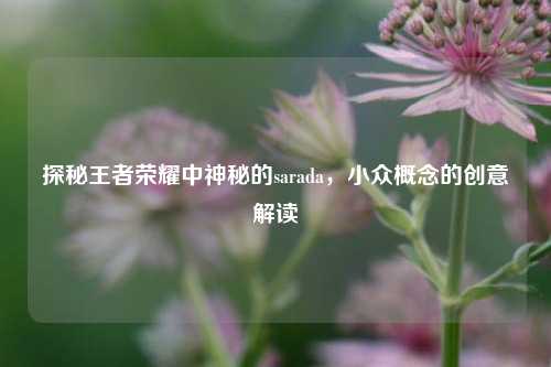 探秘王者荣耀中神秘的sarada，小众概念的创意解读