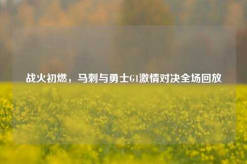 战火初燃,马刺与勇士G1激情对决全场回放