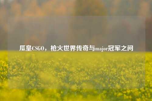 瓜皇CSGO,枪火世界传奇与major冠军之问