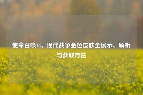 使命召唤16，现代战争金色皮肤全展示、解析与获取方法