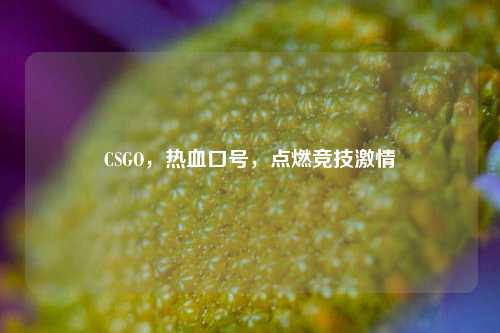CSGO,热血口号,点燃竞技激情