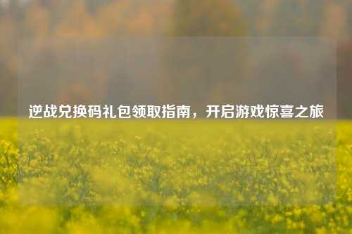 逆战兑换码礼包领取指南，开启游戏惊喜之旅