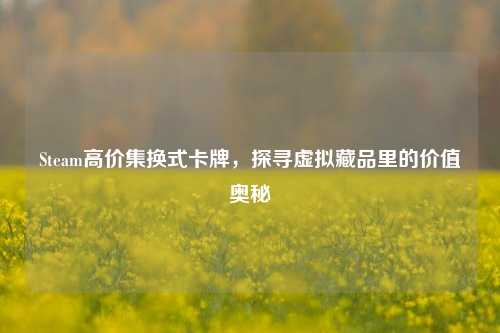 Steam高价集换式卡牌,探寻虚拟藏品里的价值奥秘