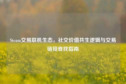 Steam交易联机生态,社交价值共生逻辑与交易链接查找指南