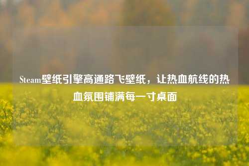 Steam壁纸引擎高通路飞壁纸，让热血航线的热血氛围铺满每一寸桌面