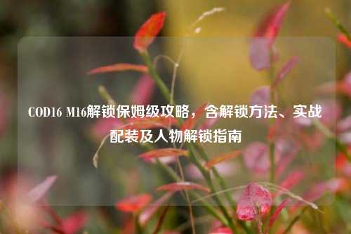 COD16 M16解锁保姆级攻略,含解锁方法、实战配装及人物解锁指南