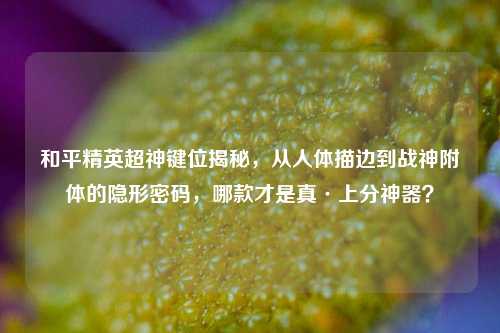 和平精英超神键位揭秘,从人体描边到战神附体的隐形密码,哪款才是真·上分神器?