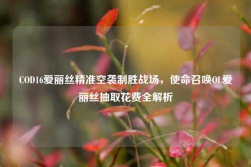 COD16爱丽丝精准空袭制胜战场，使命召唤OL爱丽丝抽取花费全解析