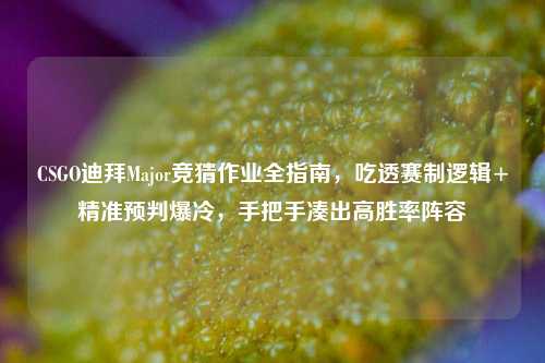 CSGO迪拜Major竞猜作业全指南,吃透赛制逻辑+精准预判爆冷,手把手凑出高胜率阵容