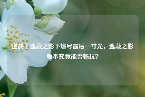 逆战于遮蔽之影下燃尽最后一寸光，遮蔽之影版本究竟能否畅玩？