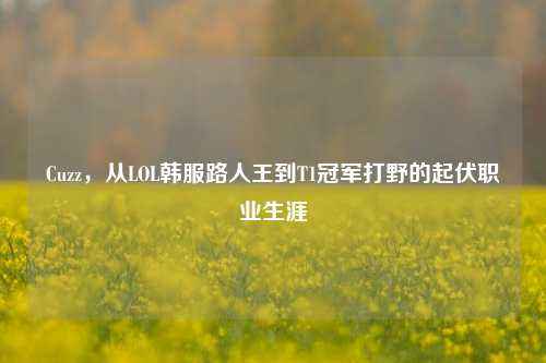 Cuzz,从LOL韩服路人王到T1冠军打野的起伏职业生涯