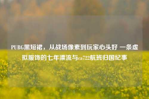 PUBG黑短裙,从战场像素到玩家心头好 一条虚拟服饰的七年漂流与ca722航班归国纪事